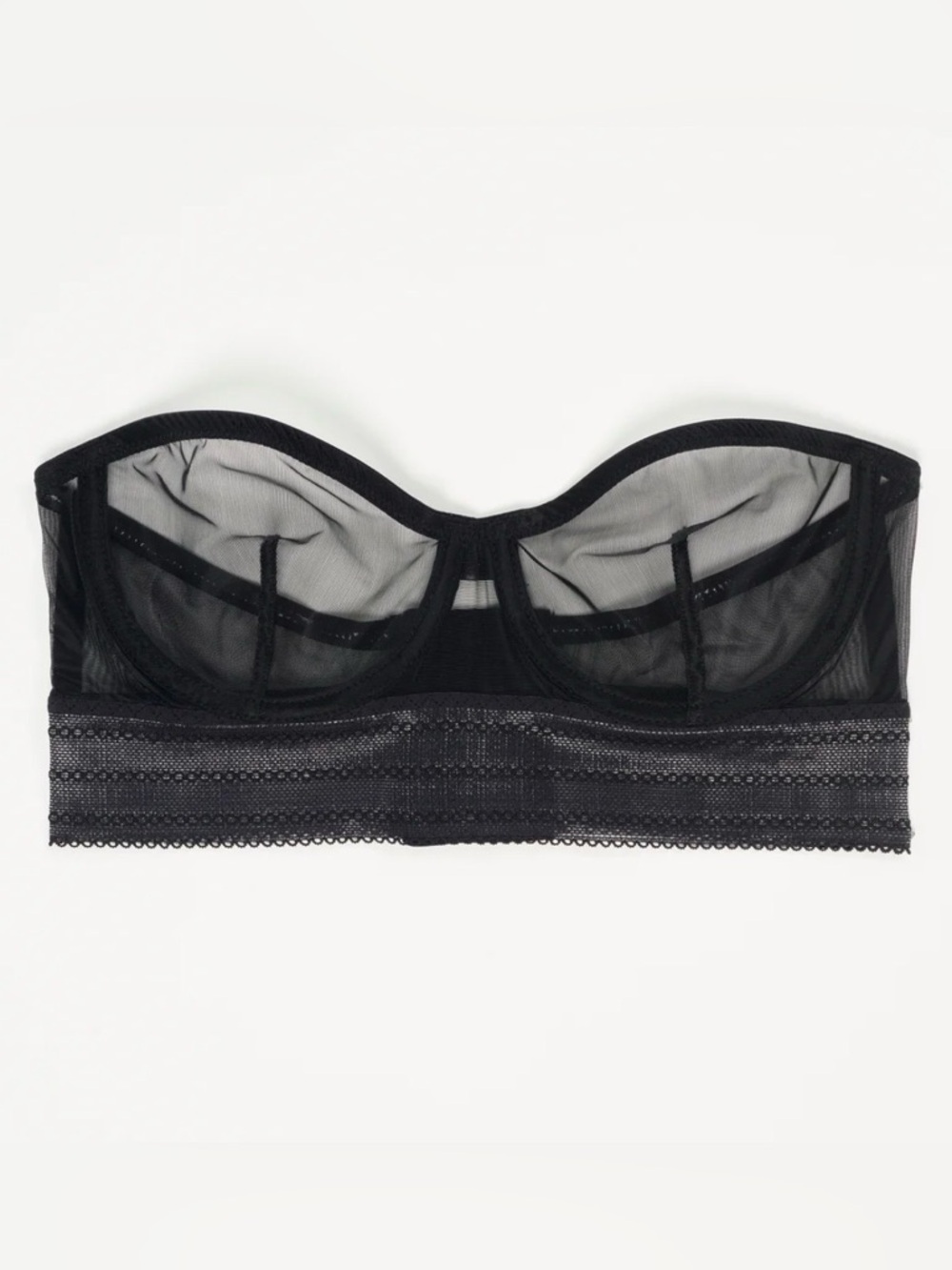 Else Bare Underwire Strapless Bra Sheer Black 38B NWT Lightweight